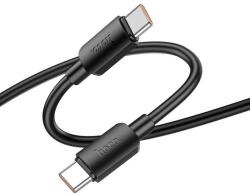 hoco. USB-C adatkábel, töltőkábel, USB-C-USB-C (USB Type-C), fekete, magas teljesítményű, 100W 5A 1m, Hoco X96 (K-6931474799142)