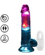Shots Toys RealRock LED Vibrating Cock with Balls 7″ Vibrator