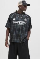 JACK & JONES Jack & Jones, Galléros póló felirattal, Fehér, Fekete, Antracitszürke, M (12277379-BLACK-ASPHALT-M)