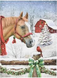 Nexos Falfestmény Ló és veréb LED 30 x 40 cm (DW75076)