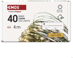 EMOS D3AW03 - Коледна NANO светлина, 4m, 40 LED крушки с нано проводник, IP44, 230V, топло бяла светлина (D3AW03)