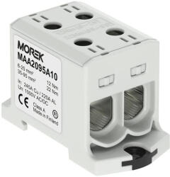 Morek MAA2095A10 OTL 95-2 Fővezetéki sorkapocs, 2xAl/Cu 6-95 mm2, 1000V, szürke (MAA2095A10)