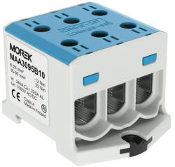 Morek MAA3095B10 OTL 95-3 Fővezetéki sorkapocs, 3xAl/Cu 6-95 mm2, 1000V, kék (MAA3095B10)