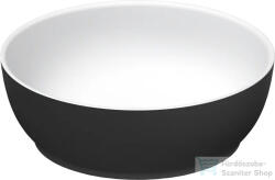 Duravit SIVIDA DuroCast Plus 30 cm-es pultra ültethető mosdó csaplyuk nélkül, matt fehér/matt sötétszürke 266002FI00 (266002FI00)