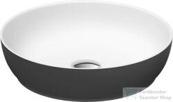 Duravit SIVIDA DuroCast Plus 40 cm-es pultra ültethető mosdó csaplyuk nélkül, matt fehér/matt sötétszürke 266000FI00 (266000FI00)