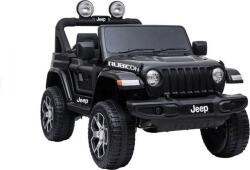 LEAN Toys Jeep Wrangler Rubicon 5953 12 V Elektromos Kisautó - 2.4 GHz, Szülői Távirányítóval, Nyitható Ajtóval, EVA Kerekekkel, 4 Motoros 4 x 45 W, Fekete (5953) (5953)
