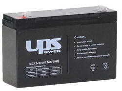 UPS Power MC12-6 6V 12Ah zselés akkumulátor (MC12-6) - akkuboltencs