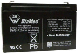 DIAMEC DM672 szünetmentes akkumulátor, zselés, 6V 7, 2Ah (DM672) - akkuboltencs