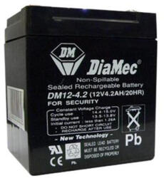 DIAMEC DM1242 szünetmentes akkumulátor, zselés, 12V 4, 2Ah (DM1242) - akkuboltencs