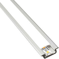 Lumines Type-Z Ezüst - Süllyeszthető LED szalagos alu profil (Opál PMMA búrával) (LUMINES-Z2-S + LUMINESB2-K2020-PMML PMMA)