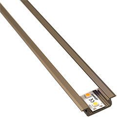 Lumines Type-Z Barna - Süllyeszthető LED szalagos alu profil (Opál PMMA búrával) (LUMINES-Z2-I + LUMINESB2-K2020-PMML PMMA)