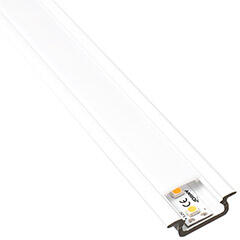 Lumines Type-Z Fehér - Süllyeszthető LED szalagos alu profil (Opál PMMA búrával) (LUMINES-Z2-B + LUMINESB2-K2020-PMML PMMA)