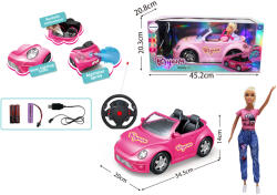 Mamido Távirányítós kisautó babával, rózsaszín (S-928-E71-PINK) - jatekokminiszteriuma