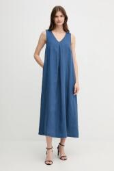 Benetton vászon ruha - sötétkék S - answear - 21 990 Ft