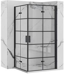 Rea Cabina de dus patrata cu usi pliabile Rea Molier 100x100 negru (KPL-K12013)