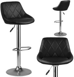 Sofotel Bárszék, Sofotel Nerra, fekete, 1 db, 58-82cm ülésmagasság, háttámlás, lábtartóval, krómozott talp (TE260000)