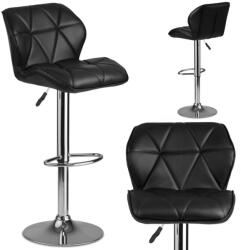 Sofotel Bárszék, Sofotel Castel, fekete, 1 db, 62-84 cm ülésmagasság, háttámlás, lábtartóval, krómozott talp (TE260100)