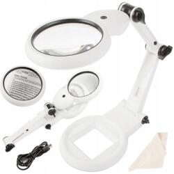  Állítható Állványos Nagyító - Fehér
