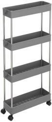 SongmicsHome Raft cu roți SLIM, 4 niveluri, 12, 5x40x86cm, gri Raft