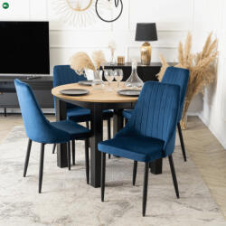 Mebel Elite Sötétkék Bársony Étkezőszék. BARI