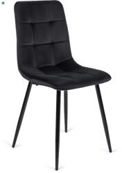 Mebel Elite Fekete Bársony Étkezőszék. PERU