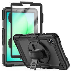 Tech-Protect Solid ütésálló tok Galaxy Tab A9/A11 8, 7" kijelzővédővel - fekete - ECO