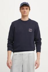 Tommy Hilfiger pamut melegítőfelső sötétkék, férfi, nyomott mintás, MW0MW38673 - sötétkék M