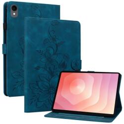  ART LILY Husă tip carte pentru Samsung Galaxy Tab S11, albastră