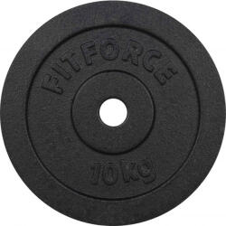 Fitforce Súlyzótárcsa 10kg Fekete 30mm Súlytárcsa