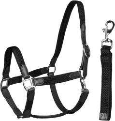 HORKA Bőr lóvezető zsinór Horka póni fekete