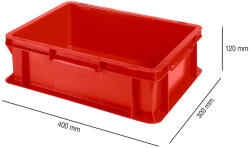 SSI Euro Box Ef 4120, 400 X 300 X 120 mm, Piros (14891)