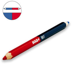 SOLA Ácsceruza 17cm kétoldalas piros-kék Sola (SORBB17)