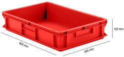 SSI Euro Box EF 6120, 600 X 400 X 120 mm, Piros (92281)