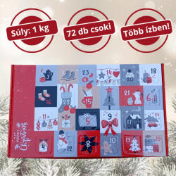 AdventiKalendárium Szaloncukor adventi kalendárium 1 kg (piros) - vitalino