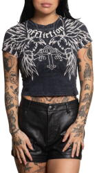 AFFLICTION дамска тениска (топ) affliction - seismic empire - black lava wash - aw28307-bklv