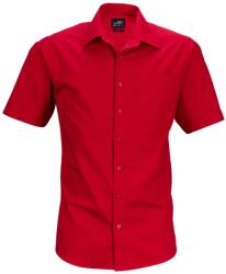 James & Nicholson (Daiber) Férfi rövid ujjú ing JN644 - Piros | 6XL (1-JN644-1748540)