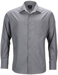 James & Nicholson (Daiber) Férfi hosszú ujjú ing JN642 - Acélszín | 6XL (1-JN642-1748349)