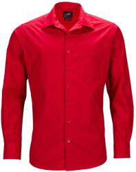 James & Nicholson (Daiber) Férfi hosszú ujjú ing JN642 - Piros | 4XL (1-JN642-1748329)