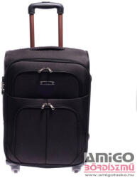 ORMI fekete négy kerekű textil kicsi bőrönd