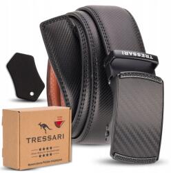 Tressari Elegáns Férfi Nadrág Öv Fekete Automata Csat, 100% Valódi Bőrből (Elegancki PASEK Do Spodni Męski CZARNY)