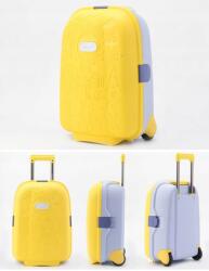  Utazó bőrönd gyerekeknek gurulós kézipoggyász sárga (KX3964_2)