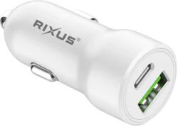 Rixus RXCC16S adaptív gyorstöltő QC 3.0 és PD 20W (USB-A és USB-C) autós töltő