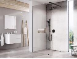 RAVAK Walk-In Wall Szett 100, zuhanykabin fekete+transparent (GW9WA030SZ1) - groszmann
