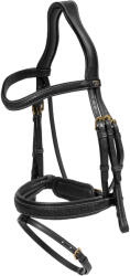 DYON Anatómiai lovagló kantár kombinált orrszíjjal, fonott Pull-lal Dy'on nagyló fekete