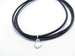  Karkötő Szíj Fekete 2 mm Kapocs Ezüst 925 19 CM (SILVERJOANNA)