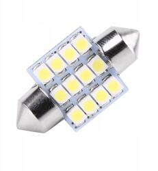  12SMD 31mm Led Izzó 12V Erős Fehér Fény 2DB