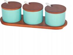 Hasayaki Kerámia tartály légmentesen záródó bambusz fedél 3 db-os szett (9C50TW)