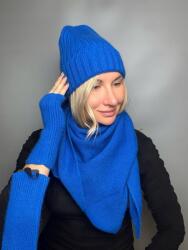  Sapka szett sál téli angora gyapjú női tini