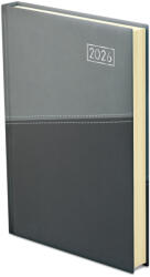 TopTimer Határidőnapló A/5 Napi Duplex Szürke-Antracit 2026 (26C021D053)