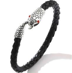 HARAHU SN-38964 Férfi Karkötő - Fekete / Ezüst KP38964